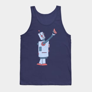 Robot with Butterfly Tank Top